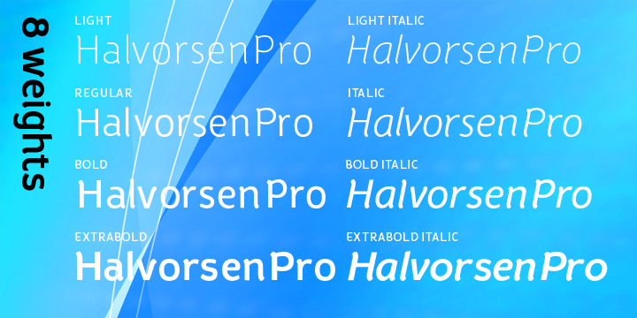 Пример шрифта Halvorsen Pro #5